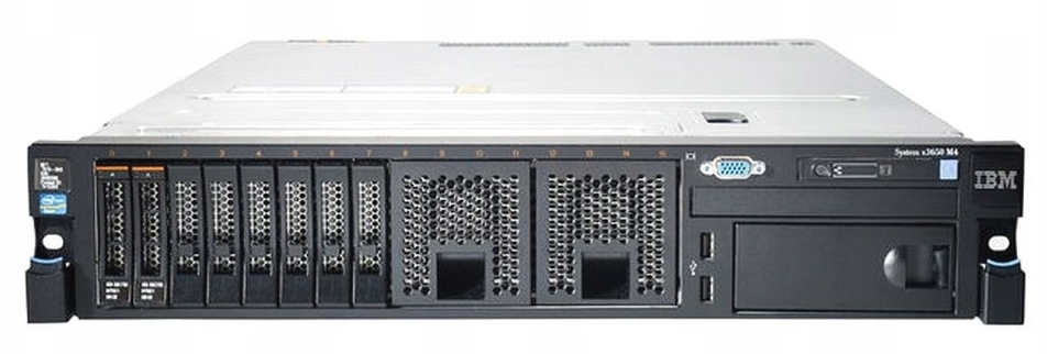 Ноутбук Сервер IBM x3650 M4 SFF, 2U, 32GB, 2x Xeon E5-2620; (2.0/2.5GHz, 6 cores, 12 threads, 15M Cache, 7.2GT/s), 2-Socket, RAM: 32GB (8x4GB) DDR3 1333MHz(24 слота DDR3 RDIMM, UDIMM, and LRDIMM), RAID: M5110e, LAN 4x 1G, PSU: 2x 550W, 16 HotSwap SFF 2.5