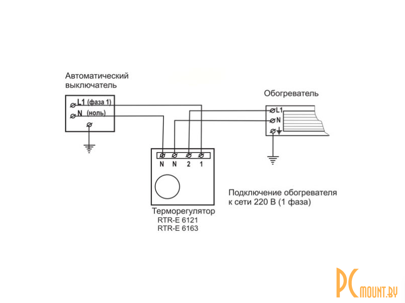 Как подключить обогреватель теплэко через терморегулятор с розеткой схема подключения