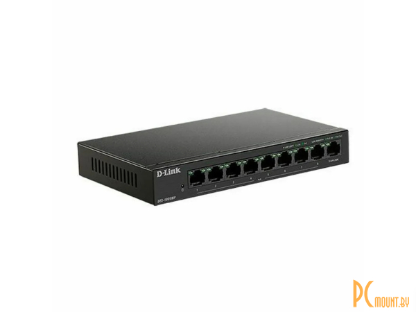 D-Link  (8 x FE (PoE+), 1 x GE, 117W) DES-1009MP/A1A