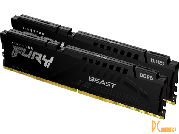 память DDR5 16Gb (2*8Gb)  Kingston FURY Beast 5200MHz, CL 40T, тайминги 40-40-40, напряжение 1.25 В KF552C40BBK2-16