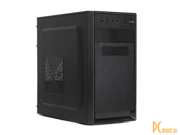 корпус  CROWN MiniTower 2*USB2, mATX, ext 5,25", ext 3,5", чёрный CMC-4220