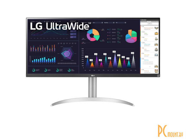 Монитор LG  2560x1080, IPS 100 Гц, динамики, HDMI+DP+USB Type-C, регулировка высоты 34WQ650-W