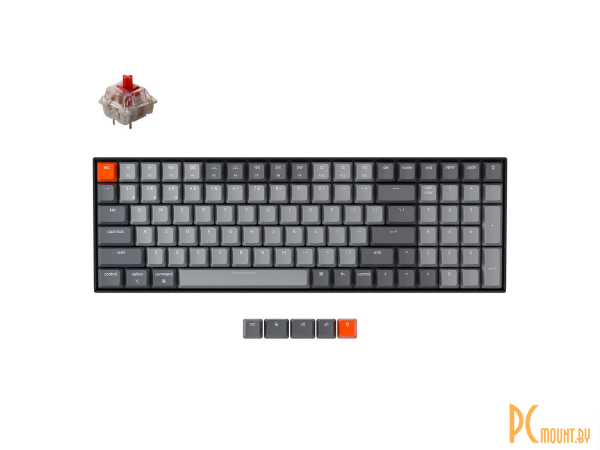 клавиатура игровая Keychron K4  V2 RGB Grey механическая (Gateron G Pro Red Switch), Wireless K4-C1-RU