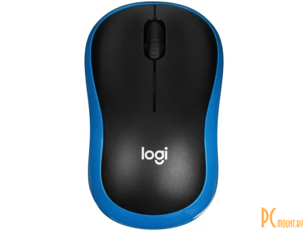 мышь USB Logitech M185 910-002632 Black/Blue ноутбучная 910-002632