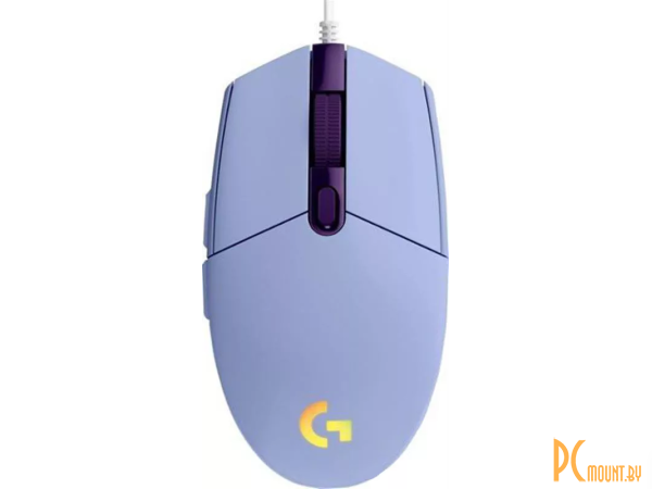 мышь игровая Logitech G102 Lightsync  8000 dpi, 6 кнопок, колесо с нажатием, сиреневый 910-005857