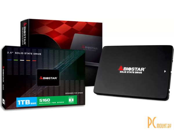 твердотельный накопитель Biostar S160 2.5" SATA 3.0 3D TLC NAND 550/485 S160-1T 1Tb 