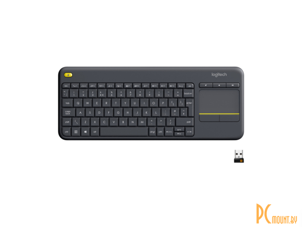 клавиатура беспроводная Logitech K400 Plus  (мембранная, пластик, интерфейс подключения - радио, цвет черный) 920-007173