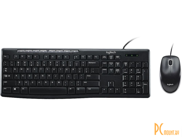 клавиатура+Мышь Logitech MK200  (офисный набор для ПК, русская раскладка) 920-002694