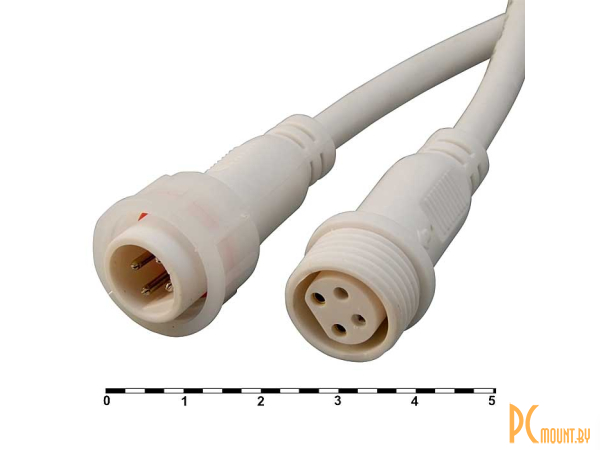 Герметичные разъемы: разъемы герметичные кабельные (штекер-гнездо) RUICHI BLHK16-4PW, 4 контакта, IP67, 5 А, 250 В, белые; BLHK16-4PW 84765