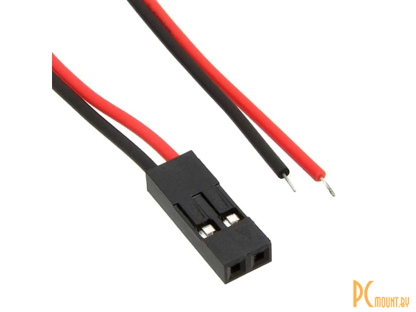 Межплатные кабели питания: межплатный кабель питания (розетка-под пайку) RUICHI BLS-2, AWG26, с шагом 2,54 мм, 0.3 м; BLS-2 AWG26 0.3m 90758