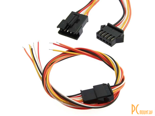 Межплатные кабели питания: сборка межплатного кабеля питания (розетка-вилка) RUICHI SM-коннектор, 5Pх600 мм, 26 AWG, с шагом 2,5 мм; SM connector 5P*600mm 26 AWG SET 98135