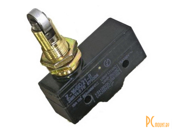 Микропереключатели: микропереключатель с поперечным роликовым толкателем RUICHI Z-15GQ21-B, ON-(ON) 3P, 15 A,  250В; Z-15GQ21-B 123801