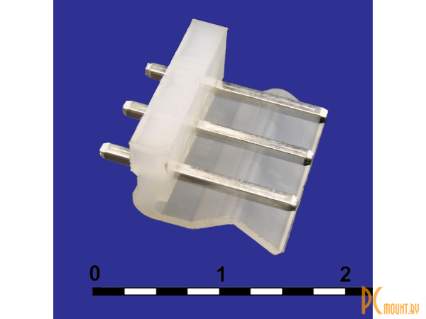 Разъемы питания низковольтные: разъём питания низковольтный RUICHI MPW-03 шаг 5.08 мм, 3 контакта; MPW-03 pitch 5.08 mm 63358