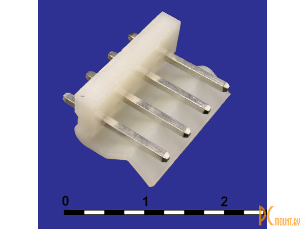 Разъемы питания низковольтные: разъём питания низковольтный RUICHI MPW-04 шаг 5.08 мм, 4 контакта; MPW-04 pitch 5.08 mm 63359