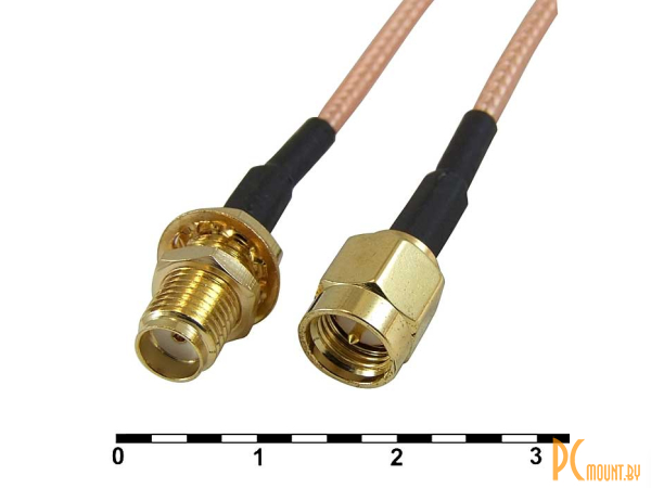 Высокочастотные разъемы: разъём высокочастотный RUICHI SMA-P/SMA-J-RG316-30, длина 30 см; SMA-P/SMA-J-RG316-30 82605