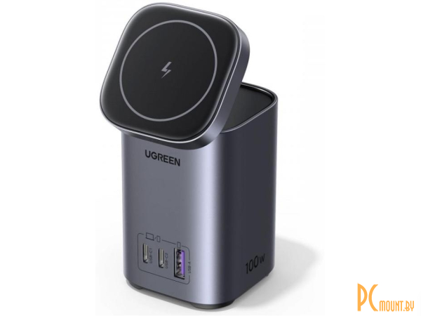 зарядная станция UGREEN CD342- GaN 100W Space Gray 15076