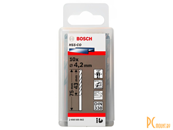 набор сверл Bosch HSS-CO 75мм 10шт () 2.608.585.882 / 2608585882