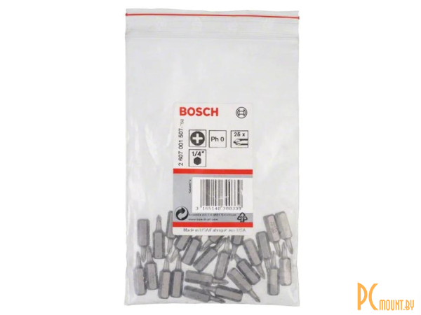 бита Bosch Extra Hart PH0 25 мм 25 шт (2.607.001.507) 2.607.001.507 / 2607001507