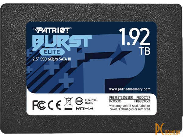 SSD диск 1.92TB () PBE192TS25SSDR Burst Elite