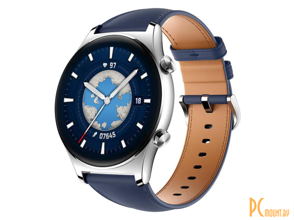 умные часы Honor Watch GS 3 45.9mm Leather Strap Ocean Blue (MUS-B19) MUS-B19 Ocean Blue