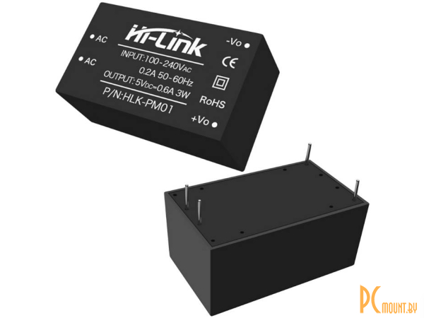 HLK-PM01 Hi-Link AC-DC преобразователь напряжения стабилизированный 220V to 5V 3W