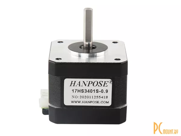 Шаговый двигатель NEMA17 HANPOSE 17HS3401S-0.9, 0.9° шаг, 34мм, 0.28Nm