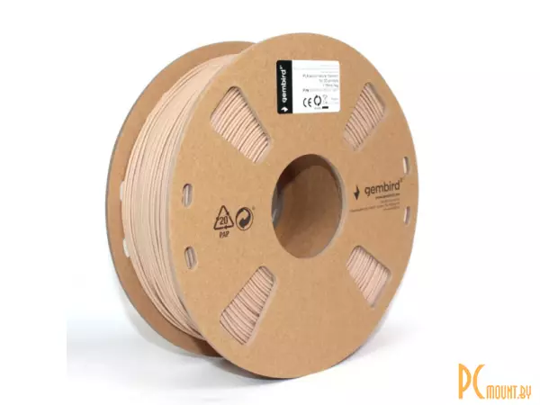 PLA Пластик для 3D печати (филамент) Gembird 3DP-PLA-WD-01-NAT PLA Wood natural 1.75mm 1kg