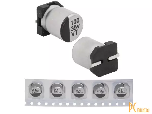 100 uF  35 V   105C   6.3*7.7   VT Конденсатор электролитический SMD JWCO 100мкФ 35В, серия VT