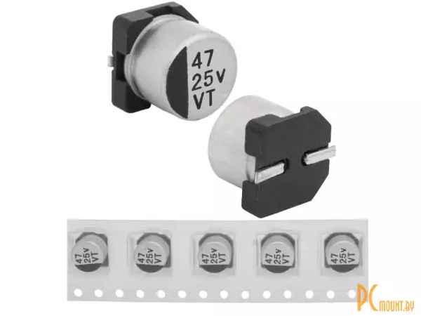 47 uF 25 V 105C 6.3*5.4 VT Конденсатор электролитический SMD JWCO