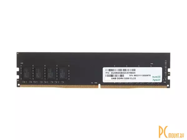 Память оперативная DDR4, 16GB, PC25600 (3200MHz), Apacer EL.16G21.PSH