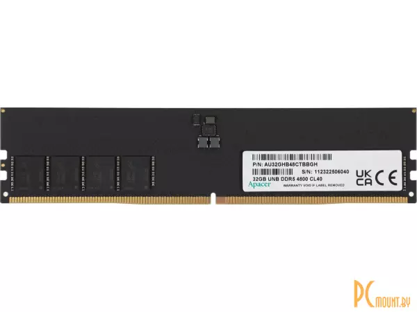 Память оперативная DDR5, 32GB, PC38400 (4800MHz), Apacer FL.32G2A.PTH