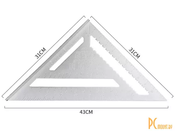 Линейка угольник столярный 12"