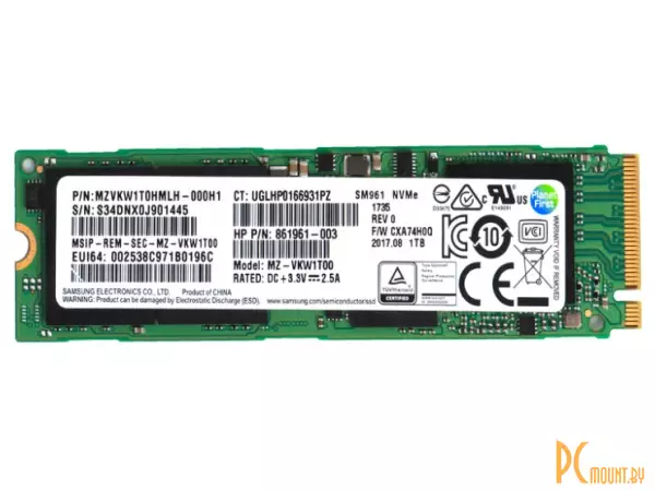 SSD б/у 2280 Samsung MZ-VKW1T00 OEM SSD M.2