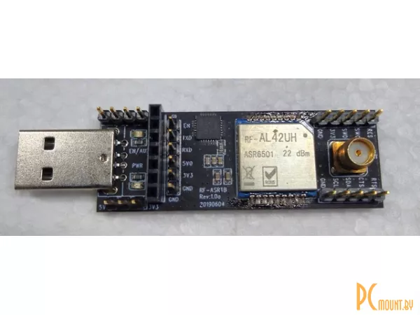 Wireless module ASR6501 LoRaWAN test kit, long distance USB to LoRa import CP2012 digital radio station, Delivery type: test board + module