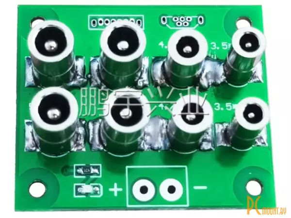 Макетная плата переходник разъемов DC 5.5x2.5, 5.5x2.1, 4.0x1.7, 3.5x1.35