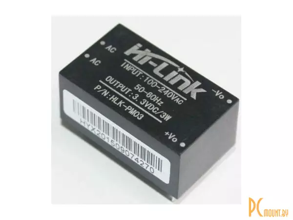 HLK-PM03 Hi-Link AC-DC преобразователь напряжения стабилизированный 220V to 3.3V 3W 1000MA