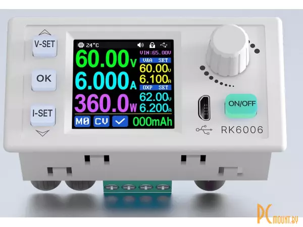 Лабораторный блок питания RK6006 понижающий DC-DC преобразователь напряжения, 60В 6А