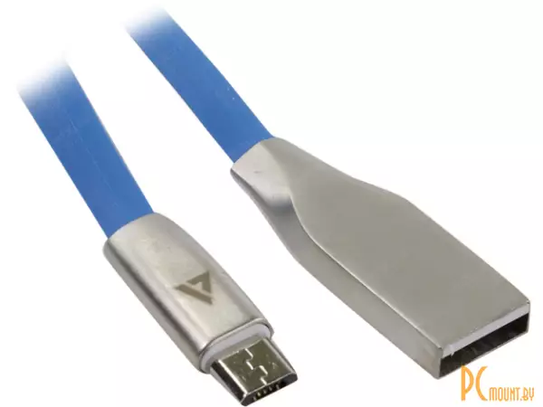 Кабель USB 2.0 USB->MicroUSB ACD ACD-U922-M1L, синий, 1,2м