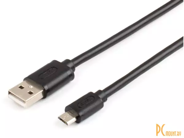 Кабель USB 2.0 USB->MicroUSB Atcom AT9174 Black 0.8m