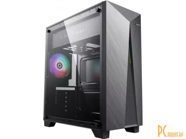 Корпус GameMax Nova N6, Mid Tower, блок питания отсутствует, для плат ATX/micro-ATX/mini-ITX, 1 вентилятор, 1xUSB 2.0, 1xUSB 3.0, окно: закаленное стекло, цвет корпуса черный, Макс. длина видеокарты 360 мм, высота кулера 156 мм.