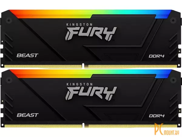 память DDR4 32Gb (2x16Gb)  Kingston 3200MHz FURY Beast RGB KF432C16BB12AK2/32