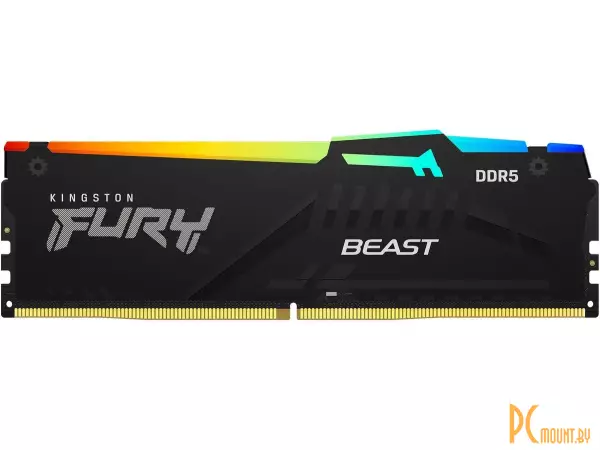 память DDR5 32Gb  Kingston 6000MHz, CL 36T FURY Beast RGB KF560C36BBEA-32