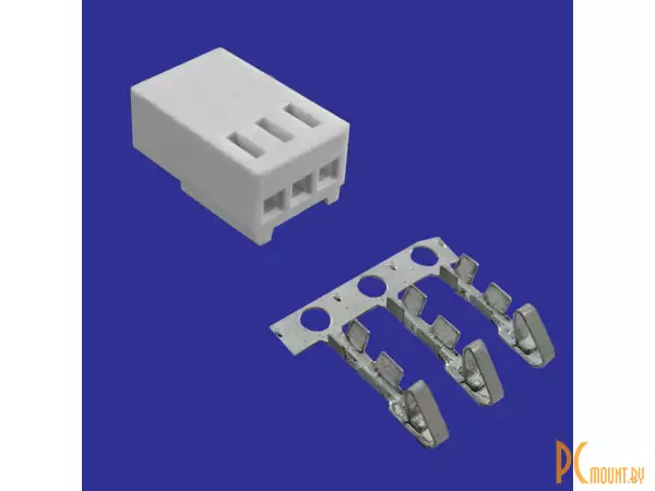 HU-03 pitch 2.54mm+Terminal Разъём питания низковольтный, розетка, 3-pin на провод