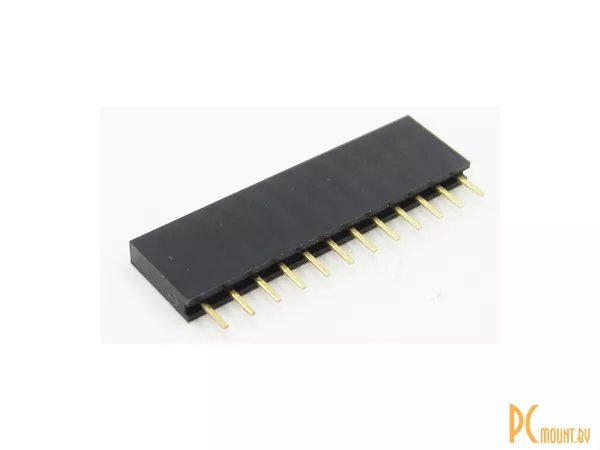 PBS 1x12pin Разъем штыревой, 2.54mm, мама, монтаж в отверстия печатной платы (THT)