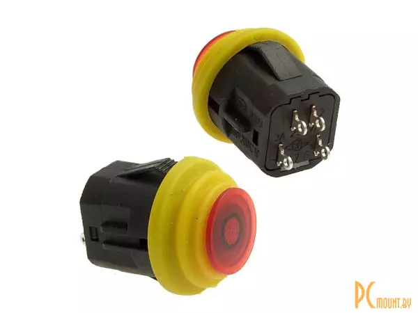 SB572 IP65 on-off ф16mm 3A/250V Переключатель кнопочный , красный