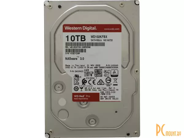 HDD  SATA-III 10Tb Red Pro WD102KFBX 7200RPM 64Mb 6Gb/s WD