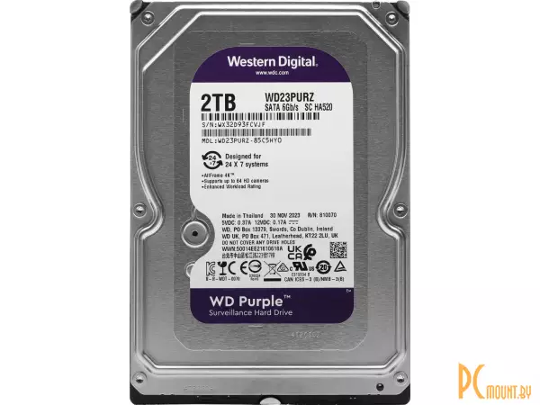 Жесткий диск 2TB WD WD23PURZ SATA-III