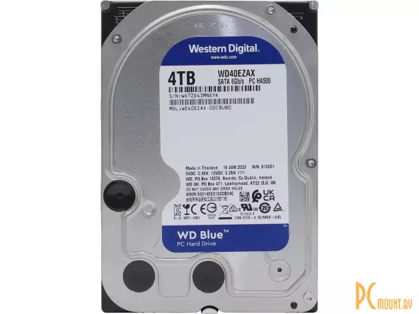 HDD  SATA-III 4Tb Blue (WD40EZAX) 5400RPM 256Mb 6Gb/s WD