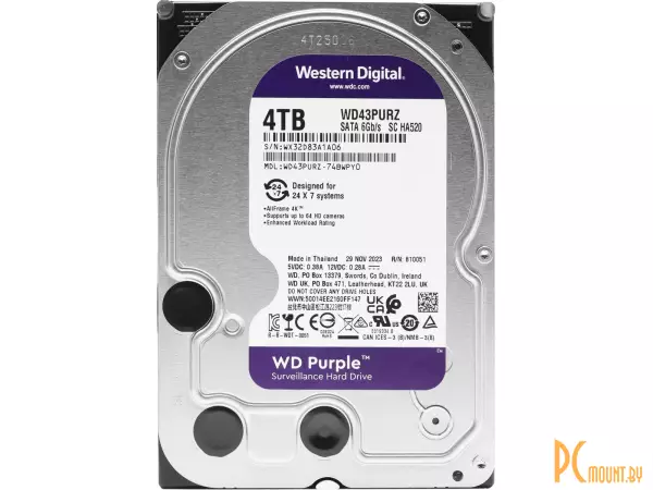 Жесткий диск 4TB WD WD43PURZ SATA-III