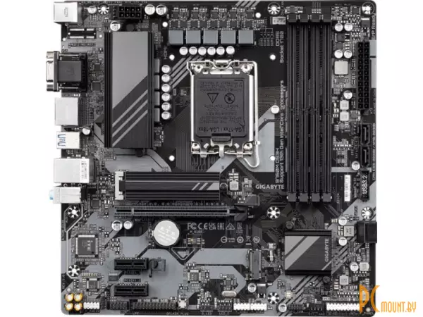 MB Gigabyte B760 Soc-1700 (B760) 5xPCI-Ex16 2xM.2 1GbE LAN RAID 0/1/5/10 4xDDR5 7600MHz+ HDMI+DP ATX RTL DS3H